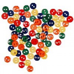 Decorative Small Buttons - Primary Colors